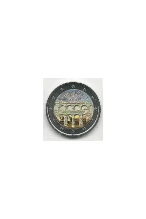 2 Euro Spanje 2016 Aquaduct van Segovia Gekleurd Popularny