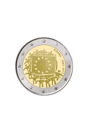 2 Euro Spanje 2015 Europese vlag Unc Zwrot pieniędzy