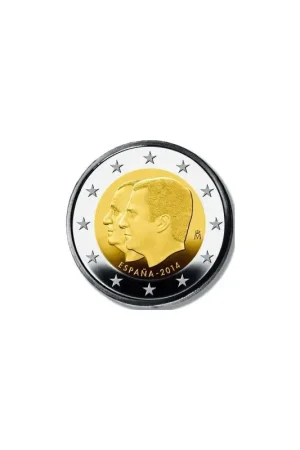 Premium 2 Euro Spanje 2014 Troonswisseling Juan Carlos-Felipe Unc