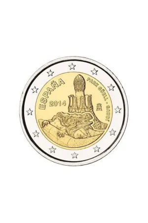 Kup teraz 2 Euro Spanje 2014 Gaudi Unc