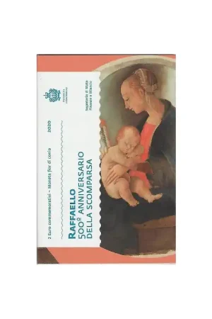 Niska cena 2 Euro San Marino 2020 Raffaello in Blister