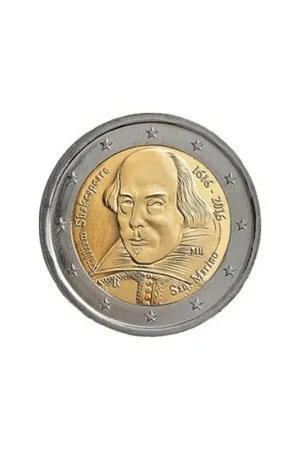 Bezpieczna płatność 2 Euro San Marino 2016 Shakespeare Unc