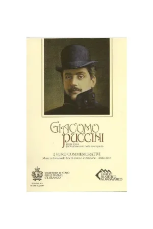 Bezpieczna płatność 2 Euro San Marino 2014 Giacomo Puccini