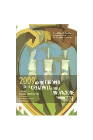 Autentyczny 2 Euro San Marino 2009 Creativiteit en innovatie Bu