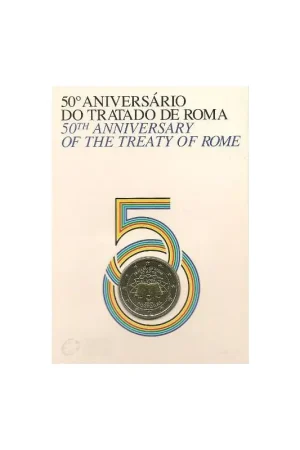 Zwrot pieniędzy 2 Euro Portugal 2007Verdrag van Rome Bu