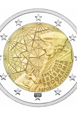 Promocja 2 Euro Oostenrijk 2022 'Erasmus -Programma' Unc