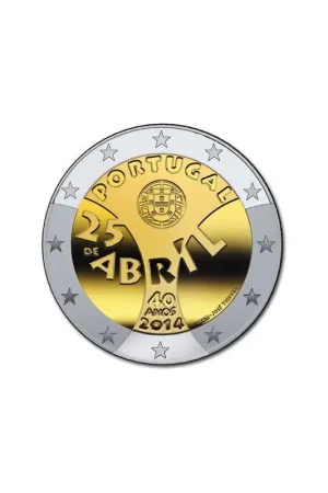Darmowa dostawa 2 Euro Portugal 2014 40 jaar revolutie Unc