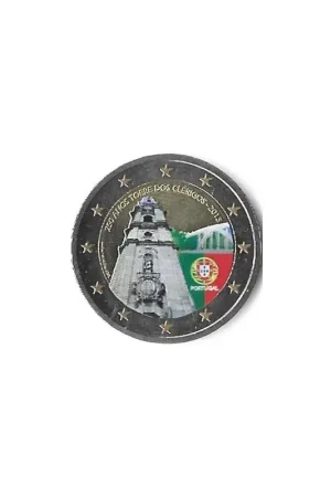 Tani 2 Euro Portugal 2013 Clerigos Unc Gekleurd 180/