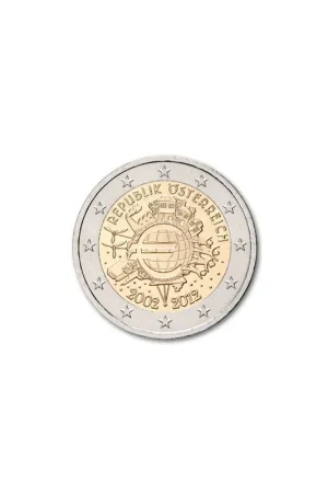 2 Euro Oostenrijk 2012 10 jaar Euro Unc Darmowa dostawa