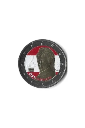 Tylko dziś 2 Euro Oostenrijk 2003 Unc Gekleurd