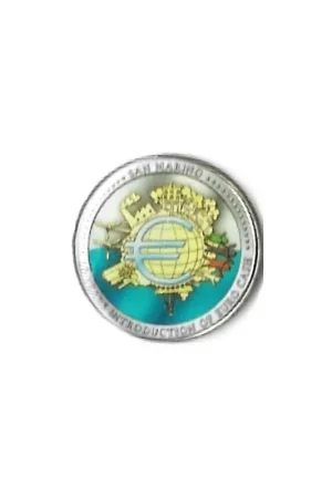 2 Euro San Marino 10 jaar Euro Gekleurd Kup teraz