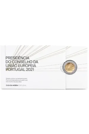 Wysoka jakość 2 euro Portugal 2021 'Voorzitter EU' Proof
