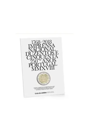 2 Euro Portugal 2018 National Printing House FDC in blister Oryginalny