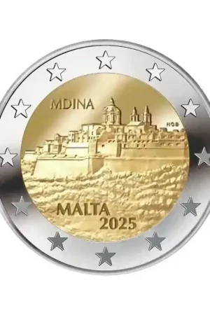2 euro Malta 2025 'Mdina - ommuurde stad' Unc Autentyczny