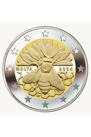Rabat 2 euro Malta 2024 'Honing bij' Unc