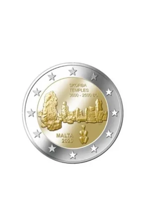 2 euro Malta 2020 Tempel Skorba Unc Tani