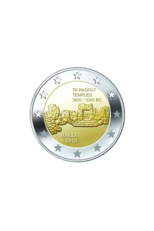 2 euro Malta 2019 Tempel Ħaġrat Unc Szybka dostawa