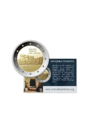 2 Euro Malta 2018 Mnajdra tempel Bu in coincard Zwrot pieniędzy