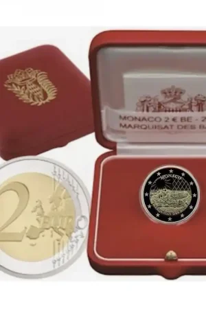 2 euro Monaco 2025 'Marquisat des Baux' Proof in origineel doosje & certificaat. Rabat