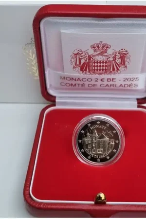 Szybka dostawa 2 euro Monaco 2025 'Comté de Carlades' Proof in origineel doosje & certificaat.