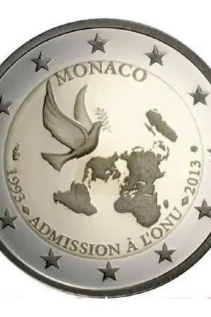 Popularny 2 euro Monaco 2013 20 jaar un lid Unc