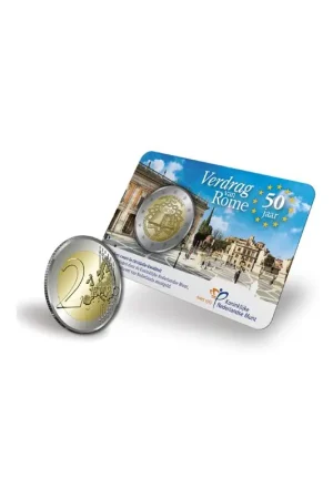 2 euro Nederland 2007 Verdrag van Rome UncIn coincard Ostatnia szansa