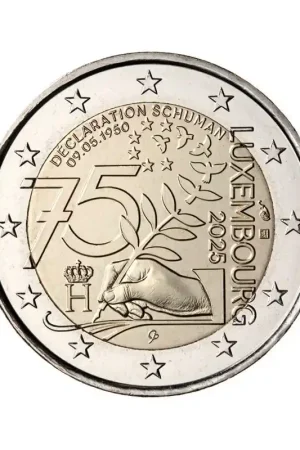 Rabat 2 Euro Luxemburg 2025 '75 Jr. Schumanverklaring' Unc