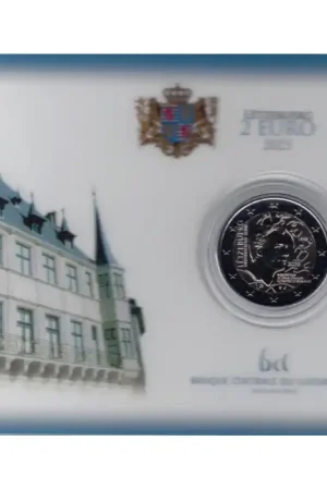 2 Euro Luxemburg 2023 '25 Jaar lid Olympisch Comité' in coincard met muntteken Wysoka jakość
