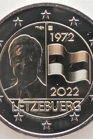 Wysoka jakość 2 Euro Luxemburg 2022 'Luxemburgse vlag'Met Muntteken