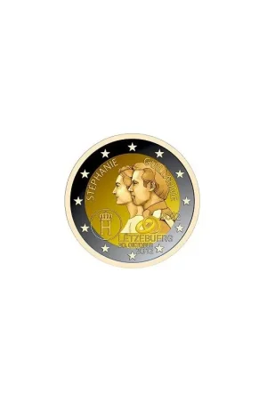 2 Euro Luxemburg 2022 'Huwelijk Guillaume & Stephanie' Unc Kup teraz