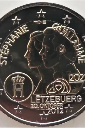 2 Euro Luxemburg 2022 'Huwelijk Guillaume & Stephanie' Met muntteken Zamów teraz