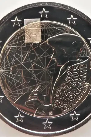 2 Euro Luxemburg 2022 'Erasmus-Programma'Met Muntteken Zamów teraz