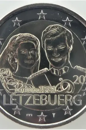 2 Euro Luxemburg 2021 '40 jaar huwelijk' Muntteken Servaas Tani