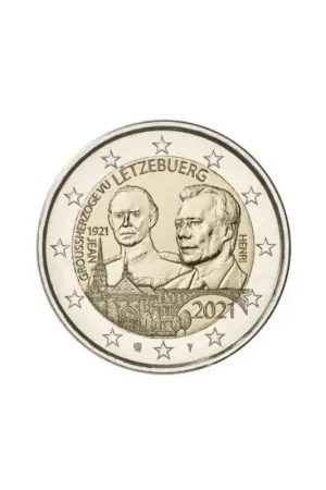 2 Euro Luxemburg 2021 '100 jaar Jean' Unc Szybka dostawa
