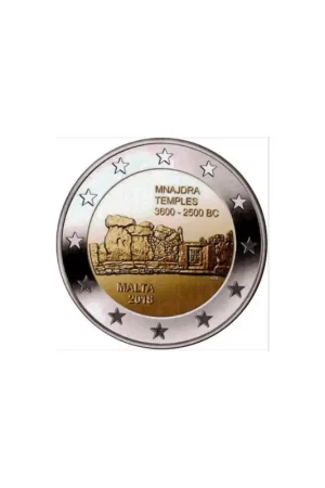 2 Euro Malta 2018Mnajdra tempel Unc Niska cena
