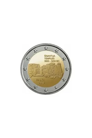 2 Euro Malta 2016 Unc Ggantija tempel Wysoka jakość
