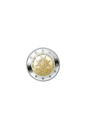 Autentyczny 2 Euro Malta 2014 200 jaar politie van Malta Unc