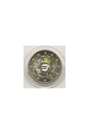2 Euro Malta 2012 10 jaar Euro Gekleurd 151/2 Oferta