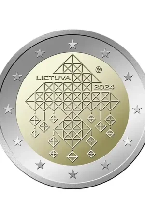 Autentyczny 2 Euro Litouwen 2024 'Traditie Van De Stro Tuinen' Unc