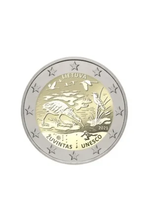 Bezpieczna płatność 2 Euro Litouwen 2021 'het meer van Zuvintas' Unc