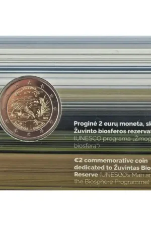 Szybka dostawa 2 Euro Litouwen 2021 'het meer van Zuvintas' Bu in coincard