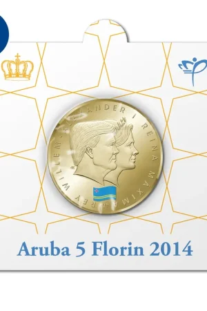 Popularny Aruba 5 Florin 2014 - 1 jaar Koningschap