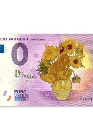 0 Euro Biljet Van Gogh - Zonnebloemen - kleur Wyprzedaż
