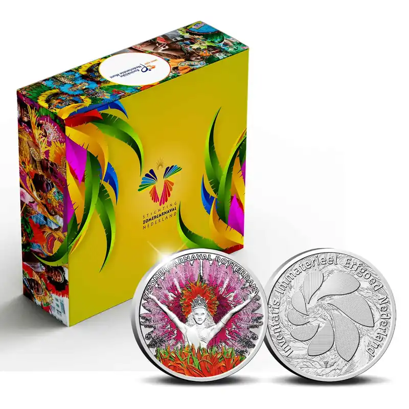 Zomercarnaval Rotterdam Zilver 1 ounce met kleur Oferta