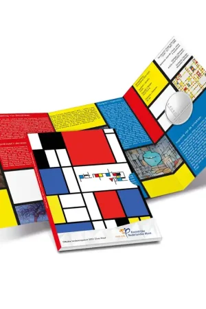Autentyczny Piet Mondriaan Vijfje 2022 Zilver Proof