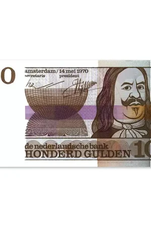 100 Gulden De Ruyter 1970 ZFr+ Niska cena