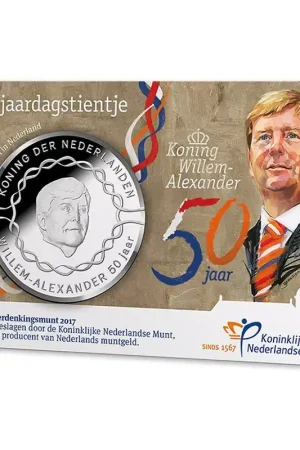 Wysoka jakość 10 Euro 2017 Willem-Alexander 50 Jaar UNC Coincard