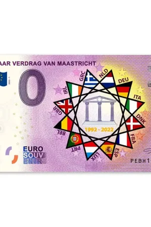 0 Euro Biljet Verdrag van Maastricht kleur Szybka dostawa