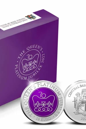 Malta 10 euro 2022 Koningin Elizabeth II platina jubileum Zilver Proof Rabat