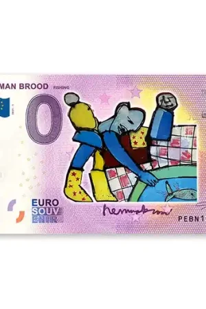 0 Euro Biljet Herman Brood - Fishing - Kleur Nowość